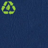 Recycled blue leatherette paper
